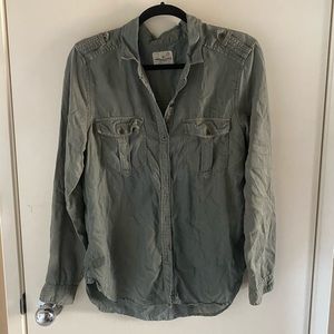 American Eagle Green Button Jacket